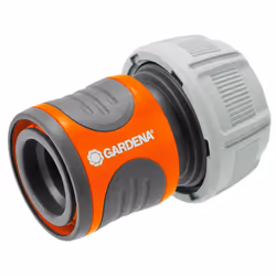 Gardena 18216-50, Connecteur de tuyau, 3/4", Femelle, Plastique, Noir, Gris, Orange