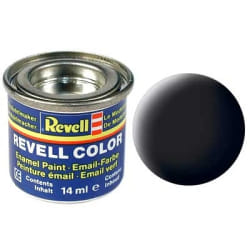 Revell Email Color 08 Black Mat 14ml. pièce pour modèle à l'échelle et accessoires