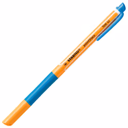 STABILO pointVisco, Stylos à encre gel avec bouchon, Bleu clair, Bleu clair, Orange, Fin, Rond, Moyen