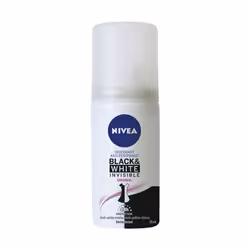 NIVEA Black & White Invisible Spray Mini, Femmes, Anti-transpirant, Déodorant spray, Spray, 35 ml, 48 h