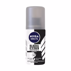NIVEA Men Black & White Invisible Spray Mini, Hommes, Anti-transpirant, Déodorant spray, Spray, 35 ml, 48 h