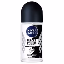 NIVEA Black & White Original Anti-perspirant Deodorant Roll on, Hommes, Déodorant, Déodorant roll-on, Tube, 50 ml, 48 h