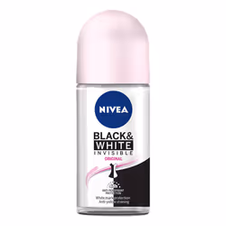 NIVEA Invisible B&W Original, Femmes, Anti-transpirant, Déodorant roll-on, Boîte, 50 ml, 48 h