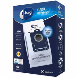 Lot de 8 sacs synthétiques S-Bag long performance E201S pour aspirateur AEG - Electrolux - Philips - 2NFH862760