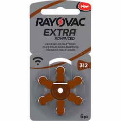 Rayovac V312, Batterie à usage unique, Zinc-Air, 6 pièce(s), Marron