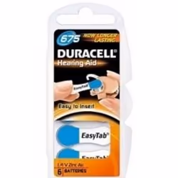 Duracell 1.4 V, zinc-air, 6 pack, Batterie à usage unique, Zinc-Air, 1,4 V, 6 pièce(s), Pile bouton
