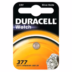 Duracell 377, Batterie à usage unique, Argent-Oxide (S), 1 pièce(s), Argent, Pile bouton
