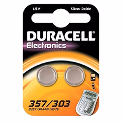 Duracell 936885, Batterie à usage unique, SR44, Argent-Oxide (S), 1,5 V, 2 pièce(s), Ampoule