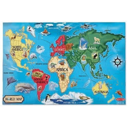 Puzzle de sol - Melissa & Doug - Carte du monde - 33 pièces