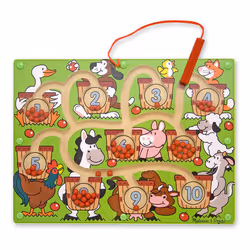 Melissa & Doug Magnetic Number Maze, 3 an(s), Bois, Multicolore