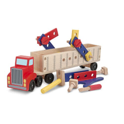 Melissa & Doug Big Rig Building Truck Wooden Play Set