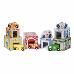 Melissa & Doug Nesting & Sorting Buildings & Vehicles - Vue supplémentaire 3