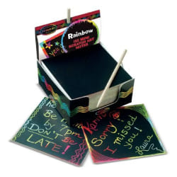 Melissa & Doug Scratch Art Box of Rainbow Mini Notes
