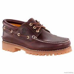 Mocassins Bateau Authentique Cuir Bordeaux