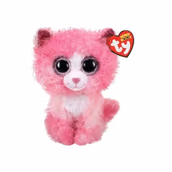 Peluche TY Beanie Boos Reagan Chat 15cm - Rose et Blanc