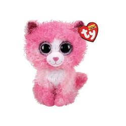 Peluche TY Beanie Boos Reagan Chat 15cm - Rose et Blanc
