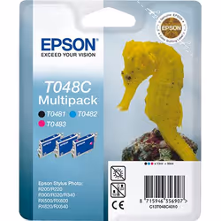 Epson Seahorse Triple pack "Hippocampe" (T0488C) - Encres QuickDry Office N, C, M, 1 pièce(s), Multi pack