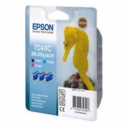 Epson Seahorse Triple pack "Hippocampe" (T0488C) - Encres QuickDry Office N, C, M