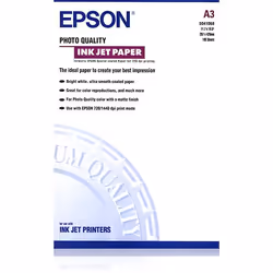 Epson Pap Couché Qual Photo A3 (100f./102g), Mat, 102 g/m², A3, Blanc, 100 feuilles, Epson Stylus Color 3000, Epson Stylus Co ...