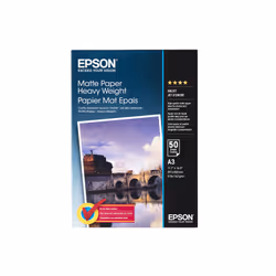 Epson Pap Mat Epais A3 (50f./167g), Impression à jet d'encre, A3 (297x420 mm), Mat, 50 feuilles, 167 g/m², Blanc