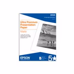 Epson Ultra Premium Presentation Paper Matte - 8.5" x 11", 192 g/m², 10.3 µm, 94%, 15 - 25 °C, 40 - 60%, 726 g