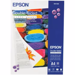 Epson Double-Sided Matte Paper - A4 - 50 Feuilles, Mat, 178 g/m², A4, Blanc, 50 feuilles, Epson Stylus Color 600, Epson Stylu ...