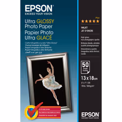 Epson Ultra Glossy Photo Paper - 13x18cm - 50 Feuilles, Gloss, 300 g/m², 50 feuilles, - Expression Premium XP-900 - Expressio ...