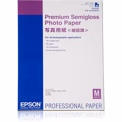 Epson Pap Photo Premium Semi-Glacé 251g 25f. A2 (0,420x0,594m), Semi brillant, 250 g/m², A2, 25 feuilles, 0,96%, SureColor SC ...