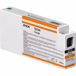 Epson Singlepack Orange T824A00 UltraChrome HDX 350ml, Encre à pigments, 350 ml, 1 pièce(s)