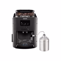 Krups Essential EA816B70, Machine à expresso, 1,7 L, Café en grains, Broyeur intégré, 1450 W, Noir