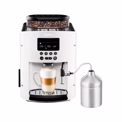 Krups EA 8161, Machine à expresso, 1,8 L, Café en grains, Café moulu, Broyeur intégré, 1450 W, Blanc