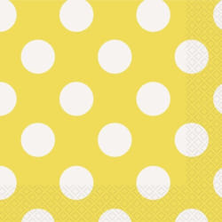 Unique Party 30427 serviette et serviette de table en papier Jaune 16 pièce(s)