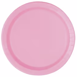 Unique Party 30879, Assiette, Rond, Papier, Rose, Monochromatique, 16 pièce(s)
