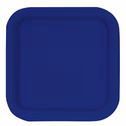 Unique Party 30950, Assiette, Carré, Papier, Bleu, Monochromatique, 16 pièce(s)
