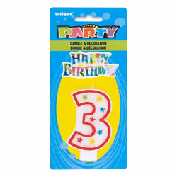 Unique Party 37313, Bougies, Multicolore, 1 pièce(s)