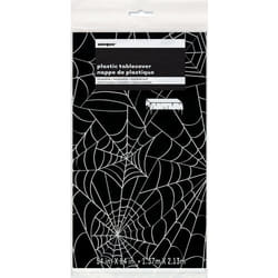 Unique Party 51003 nappe jetable Rectangulaire Plastique Noir, Blanc