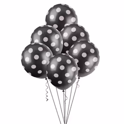 Unique Party 57590, Ballon-jouet, Latex, Noir, Ovale, 30 cm, 6 pièce(s)