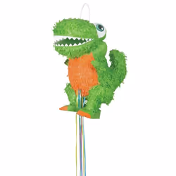 Unique Party T-Rex, Pinata standard, unisexe, Vert, Orange, 300 mm, 400 mm, 1 pièce(s)