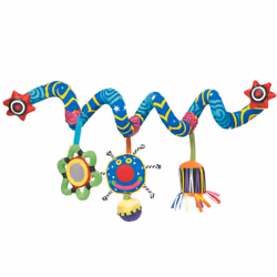 Manhattan Group Whoozit Activity Spiral, Garçon/Fille, jouets de dentition intégrés, Tissu, Multicolore