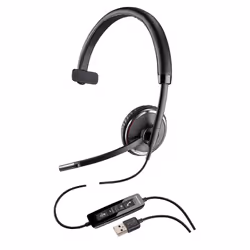 POLY Blackwire C510-M, Avec fil, Appels/Musique, Casque, Noir
