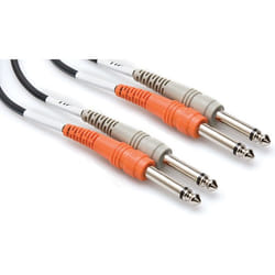 Hosa Technology CPP-202 câble audio 2 m 2 x 6,35 mm 2 x 6,35 mm TS Noir