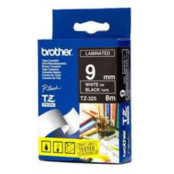 Brother TZ-325 ruban d'étiquette Blanc sur noir