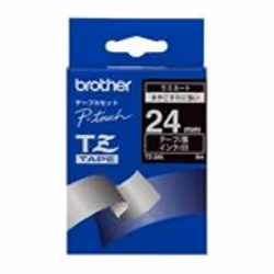 Brother Gloss Laminated Labelling Tape - 24mm, White/Black, TZ, 8 m, 2,4 cm