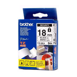 Brother TZ-SE4, Noir sur blanc, TZ, Bleu, Transfert thermique, Gloss, Brother