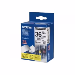 Brother TZ-S261, Noir sur blanc, TZ, Noir, Transfert thermique, Brother, PT-3600, PT-530, PT-550, PT-9200, PT-7600, PT-9800, ...