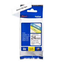 Brother TZe-251 - Ruban pour étiqueteuse original – Noir sur blanc, 24 mm de large, Noir sur blanc, TZe, Blanc, 2,4 cm, 8 m,  ...