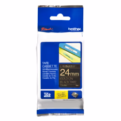 Brother TZE-354, Or sur noir, TZe, Transfert thermique, Brother, PT-7600, PT-2430PC, PT-2700, PT-2730, PT-9600, PT-9700PC, PT ...