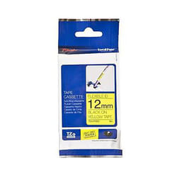 Brother TZe-FX631 - Cassette à ruban pour étiqueteuse originale – Noir sur jaune, 12 mm de large