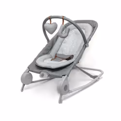 SUMMER INFANT Transat 2en1 transat à bascule pratique et portable jouets et vibrations apaisantes gris heather