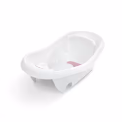 INGENUITY Baignoire bébé évolutive Deluxe rose de la naissance jusquà 3 ans avec transat/hamac bébé inclus